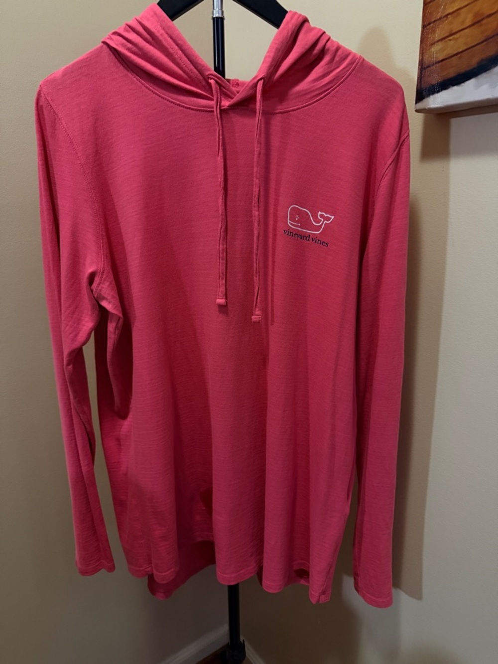 Sz Large Women’s Vineyard Vines Pink Whale Hooded Tee- Color Pink Salmon
